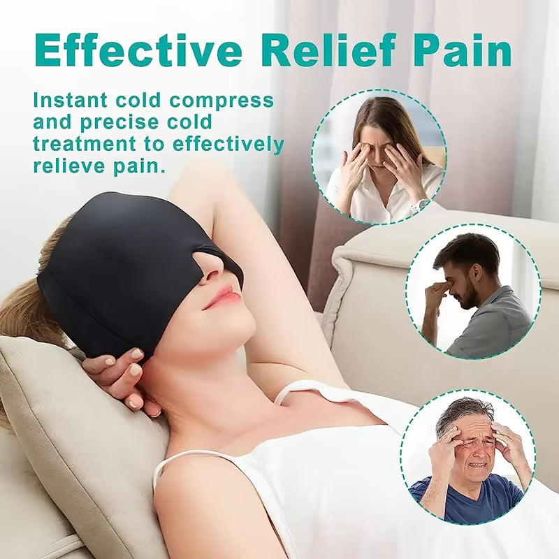 Revolutionary Migraine Gel Cold Ice Head Wrap - Ultimate Headache Relief Mask for Stress, Tension, and Sinus Comfort