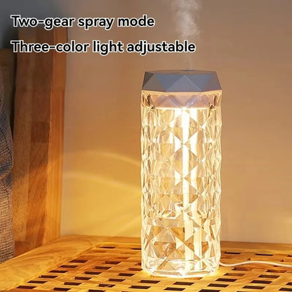 Transform Your Space with the Elegant USB Crystal Humidifier - 500ml Capacity for Fragrance and Comfort