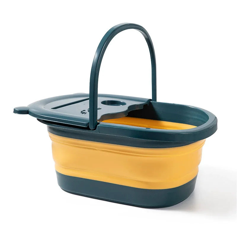 Experience Ultimate Relaxation with Our Portable Folding Foot Bath Massage Bucket - Perfect for Soaking and Pain Relief!