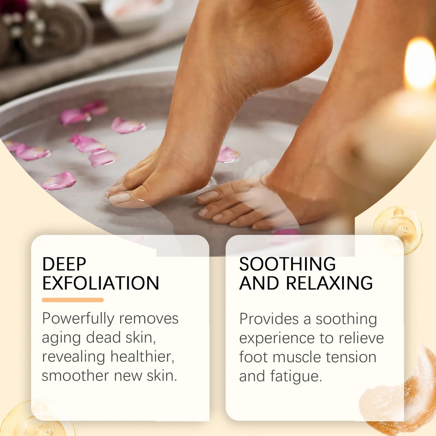 Revitalize Your Feet with OUHOE Crystal Jelly Spa Foot Soak - Exfoliate Dead Skin, Soften Calluses, and Eliminate Fatigue!