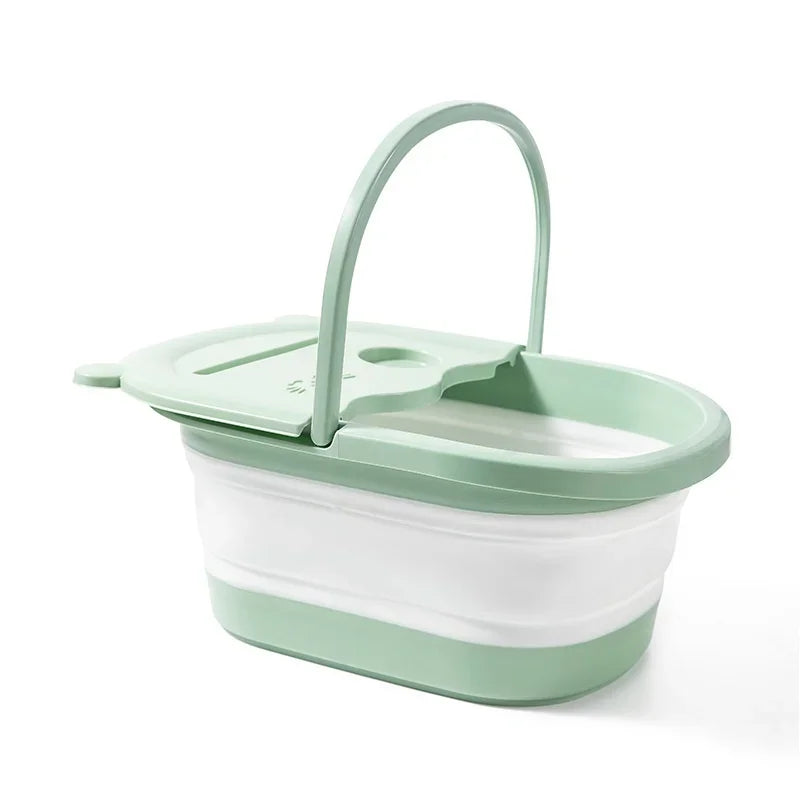 Experience Ultimate Relaxation with Our Portable Folding Foot Bath Massage Bucket - Perfect for Soaking and Pain Relief!