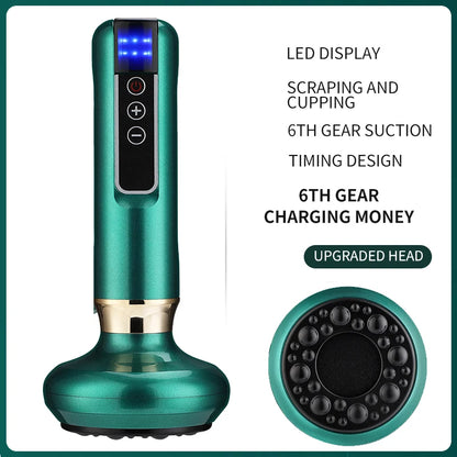 Revolutionize Your Relaxation with the Smart Body Massage Suction Vacuum Cupping Device - 6/12 Levels of Anti-Cellulite Heating for Ultimate Wellness