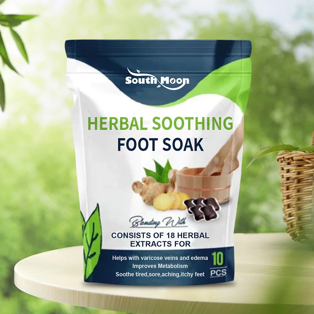Revitalize Your Feet with 10Pcs Detox Foot Soak Gel - Natural Herbal Blend for Enhanced Blood Circulation and Stress Relief
