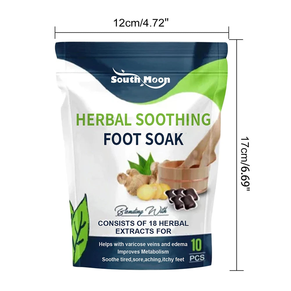 Revitalize Your Feet with 10Pcs Detox Foot Soak Gel - Natural Herbal Blend for Enhanced Blood Circulation and Stress Relief