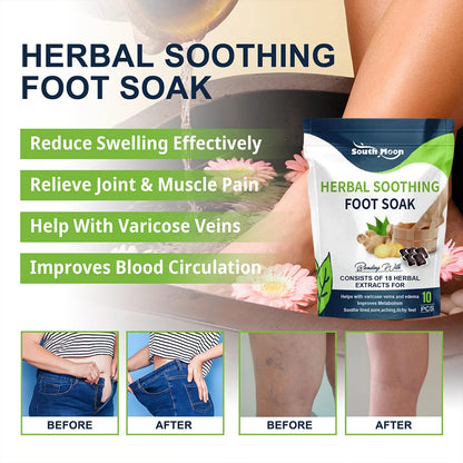 Revitalize Your Feet with 10Pcs Detox Foot Soak Gel - Natural Herbal Blend for Enhanced Blood Circulation and Stress Relief