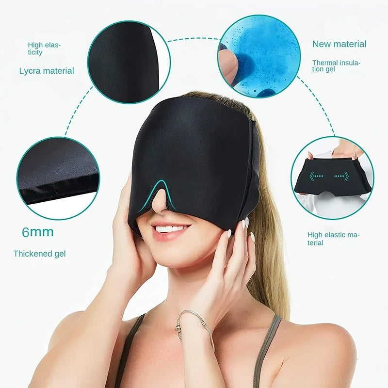 Revolutionary Migraine Gel Cold Ice Head Wrap - Ultimate Headache Relief Mask for Stress, Tension, and Sinus Comfort