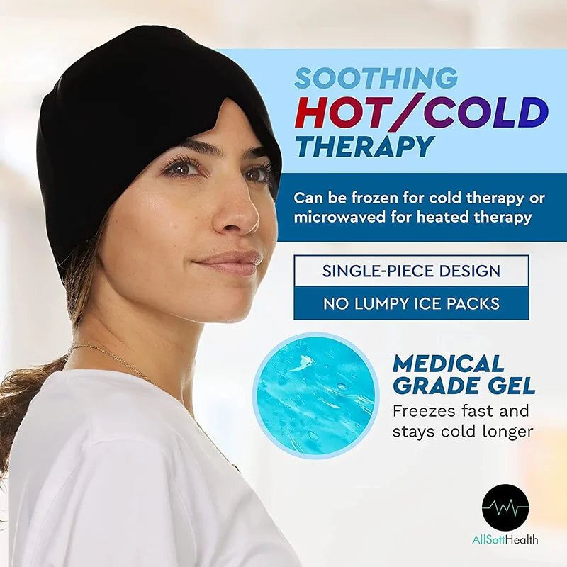 Revolutionary Migraine Gel Cold Ice Head Wrap - Ultimate Headache Relief Mask for Stress, Tension, and Sinus Comfort